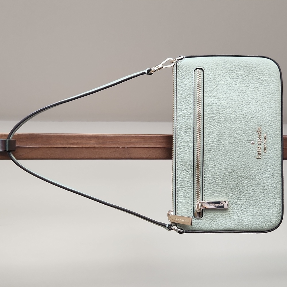 Kate Spade Leila Pale Green Convertible Shoulder Bag/Wristlet NWOT